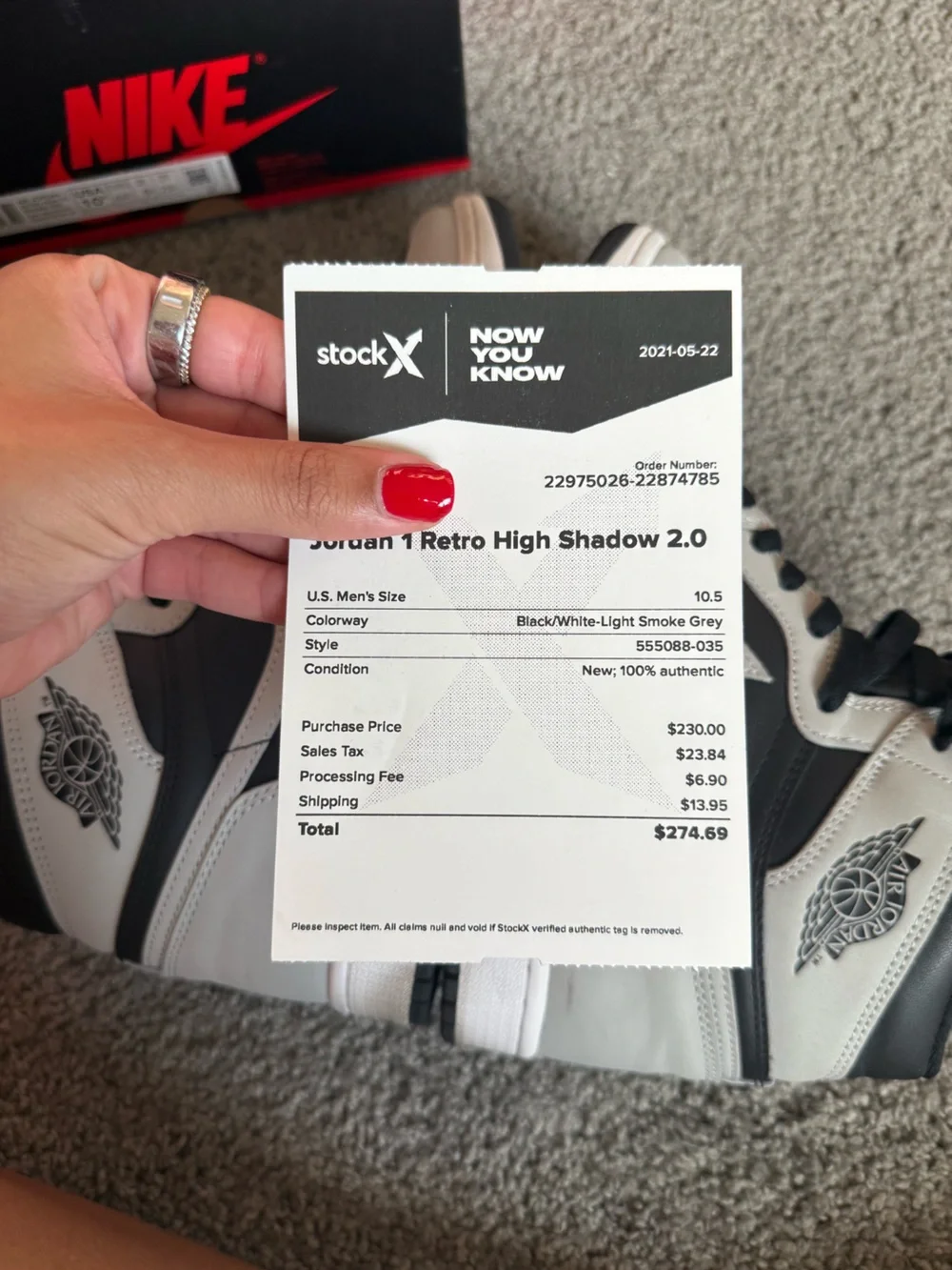 Jordan 1 High Retro - Black and Light Grey